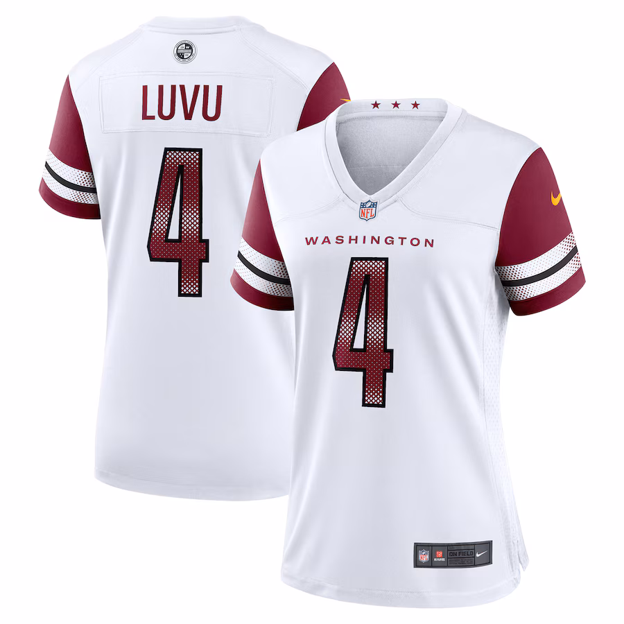 Women's Washington Commanders Frankie Luvu Nike White Game Jersey - Puhuasuan