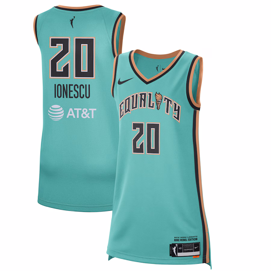 Women's New York Liberty Sabrina Ionescu Nike Green 2021 Rebel Edition Victory Player Jersey - Puhuasuan