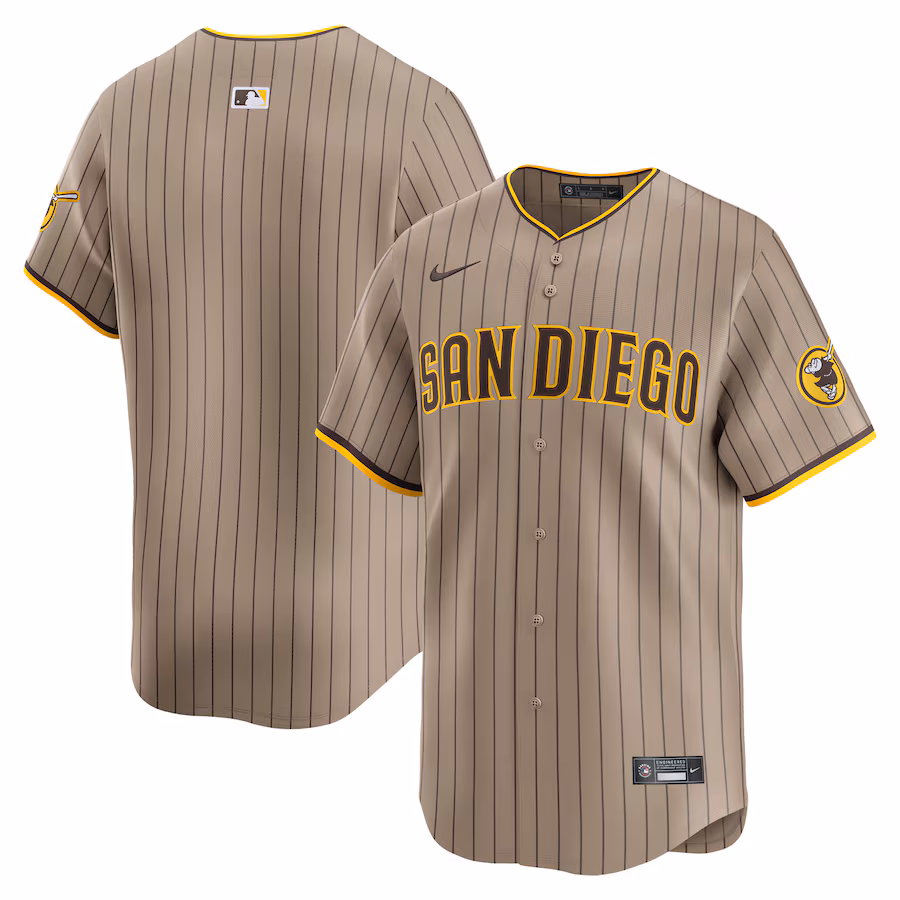 Men's San Diego Padres  Nike Khaki  Alternate Limited Jersey - Puhuasuan