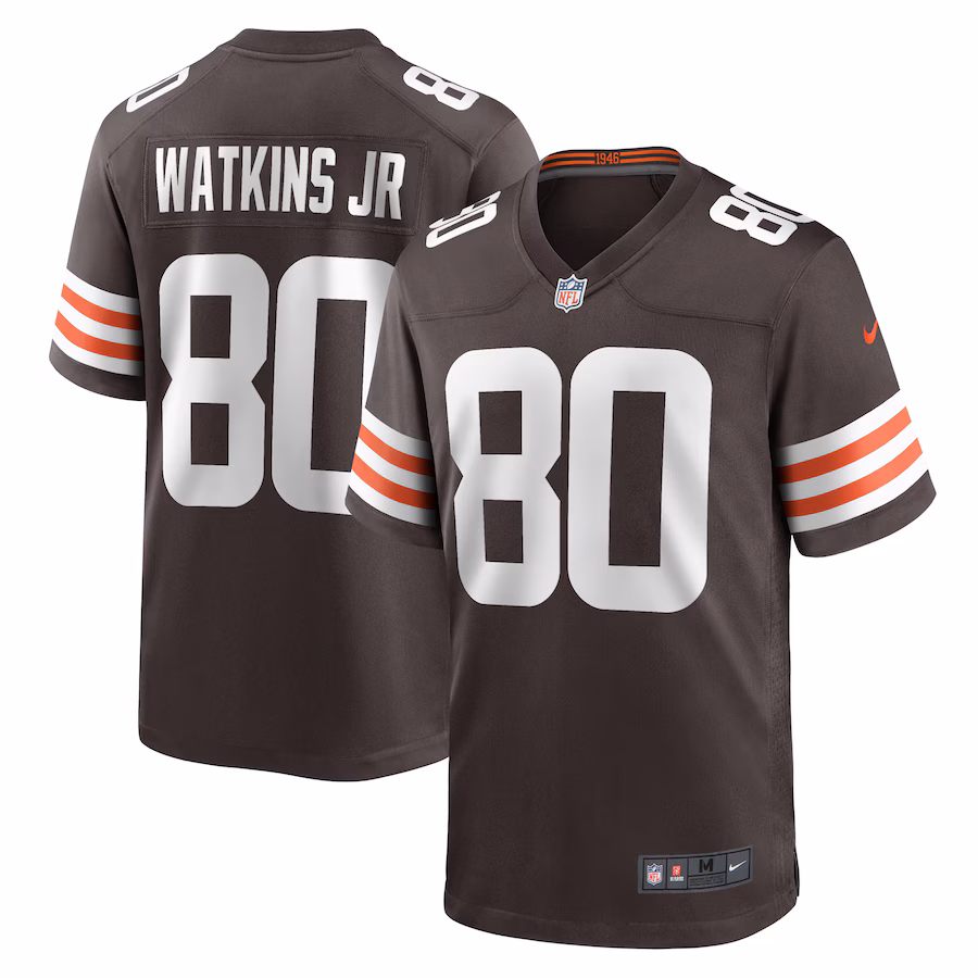 Men's Cleveland Browns Austin Watkins Jr. Nike  Brown Team Game Jersey - Puhuasuan