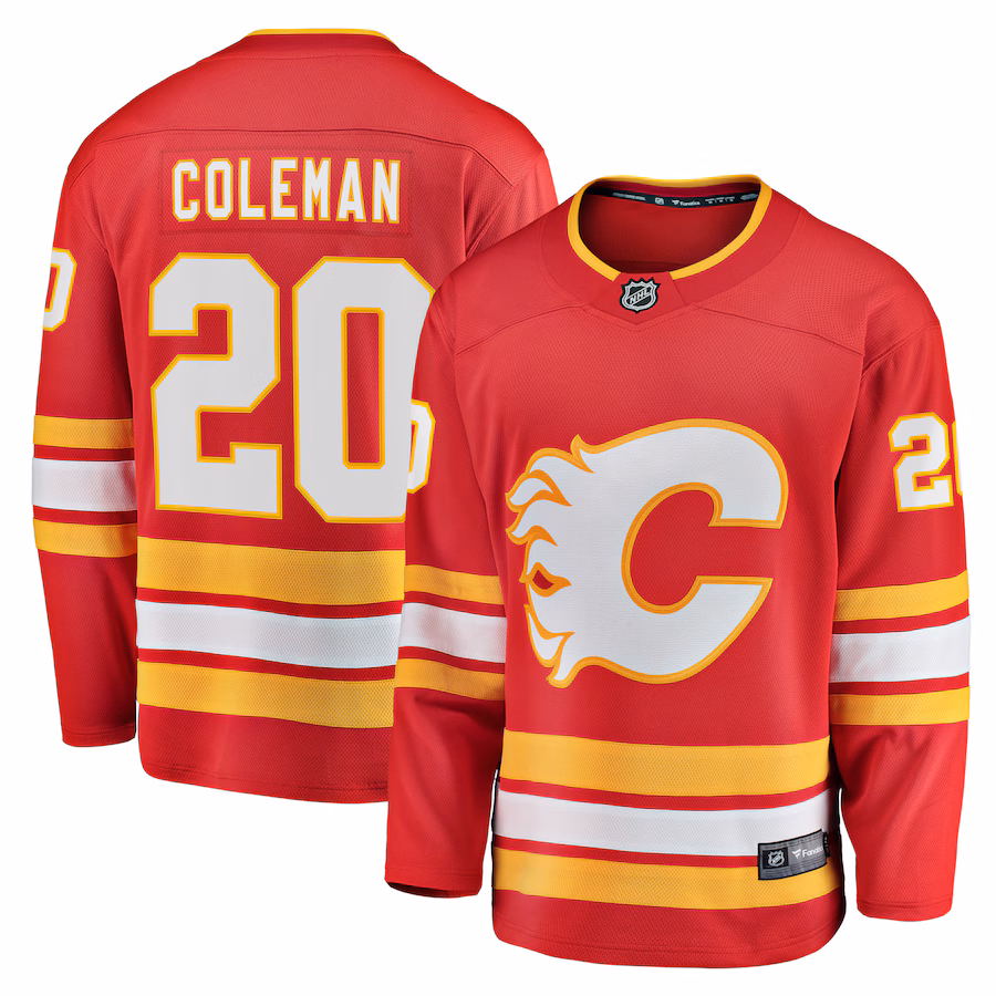 Men's Calgary Flames Blake Coleman Fanatics Red Home Breakaway Player Jersey - Puhuasuan