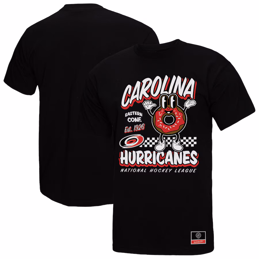Men's Carolina Hurricanes Mitchell & Ness Black Local Food T-Shirt - Puhuasuan