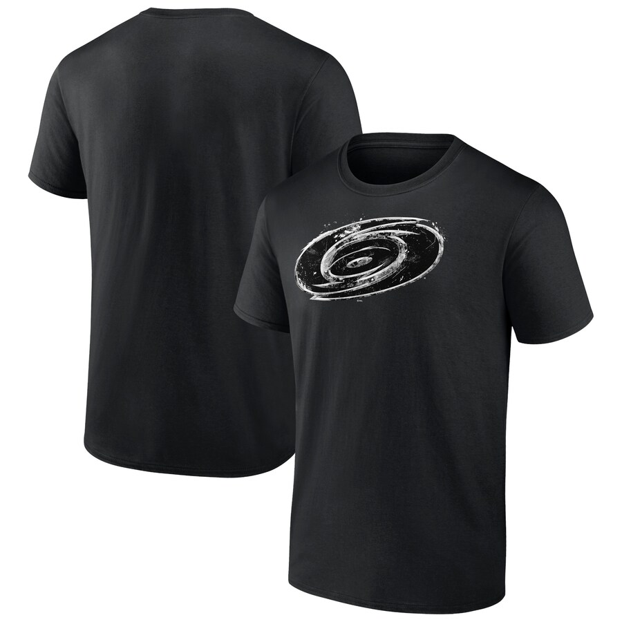 Men's Carolina Hurricanes Black Iced Out T-Shirt - Puhuasuan