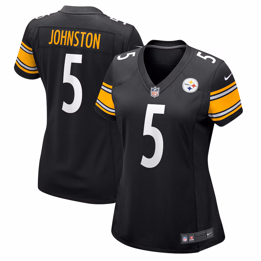 Women's Pittsburgh Steelers Cameron Johnston Nike Black Game Jersey - Puhuasuan