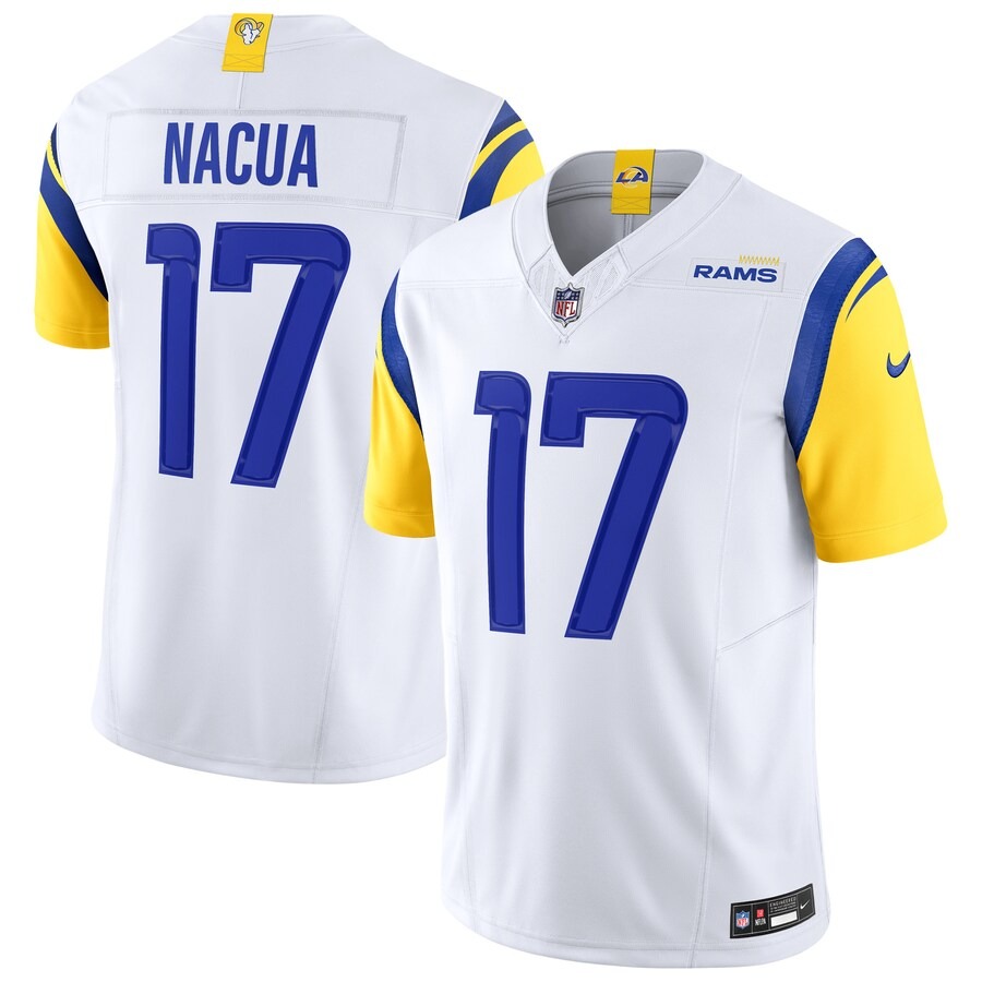 Men's Los Angeles Rams Puka Nacua Nike White Vapor F.U.S.E. Limited Jersey - Puhuasuan