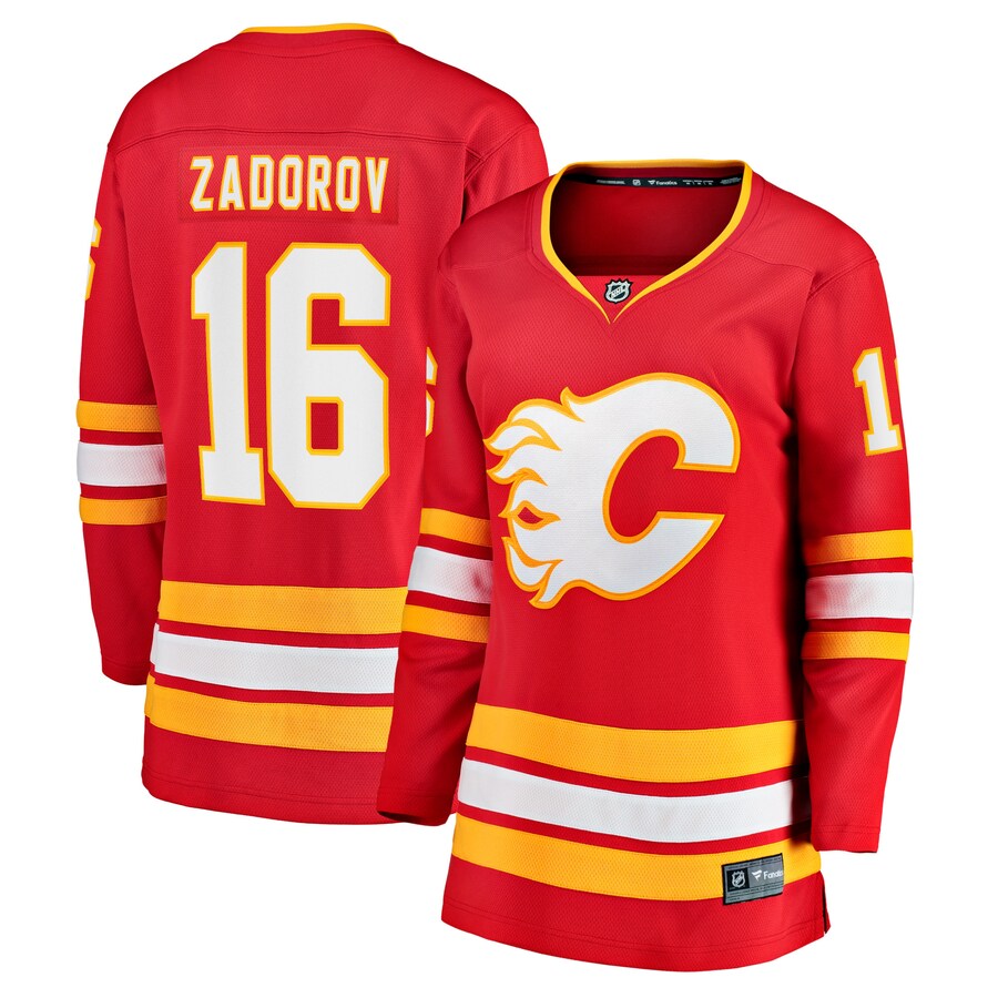 Women's Calgary Flames Nikita Zadorov Fanatics Branded Red Home Breakaway Player Jersey - Puhuasuan