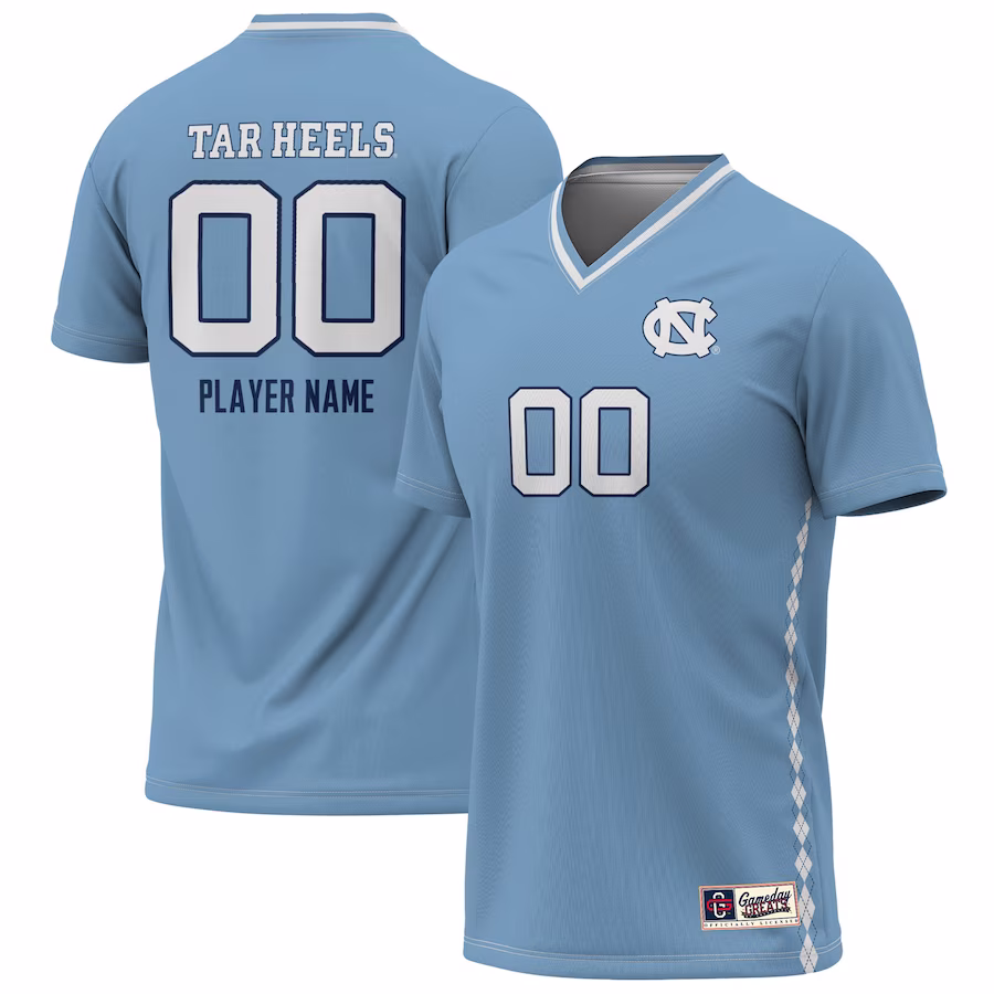 North Carolina Tar Heels GameDay Greats Unisex NIL Pick-A-Player Lightweight Soccer Jersey - Carolina Blue - Puhuasuan