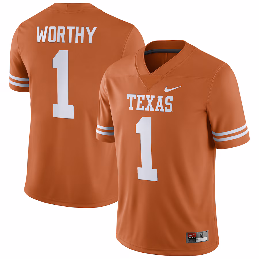 Xavier Worthy Texas Longhorns Nike NIL Replica Football Jersey - Texas Orange - Puhuasuan