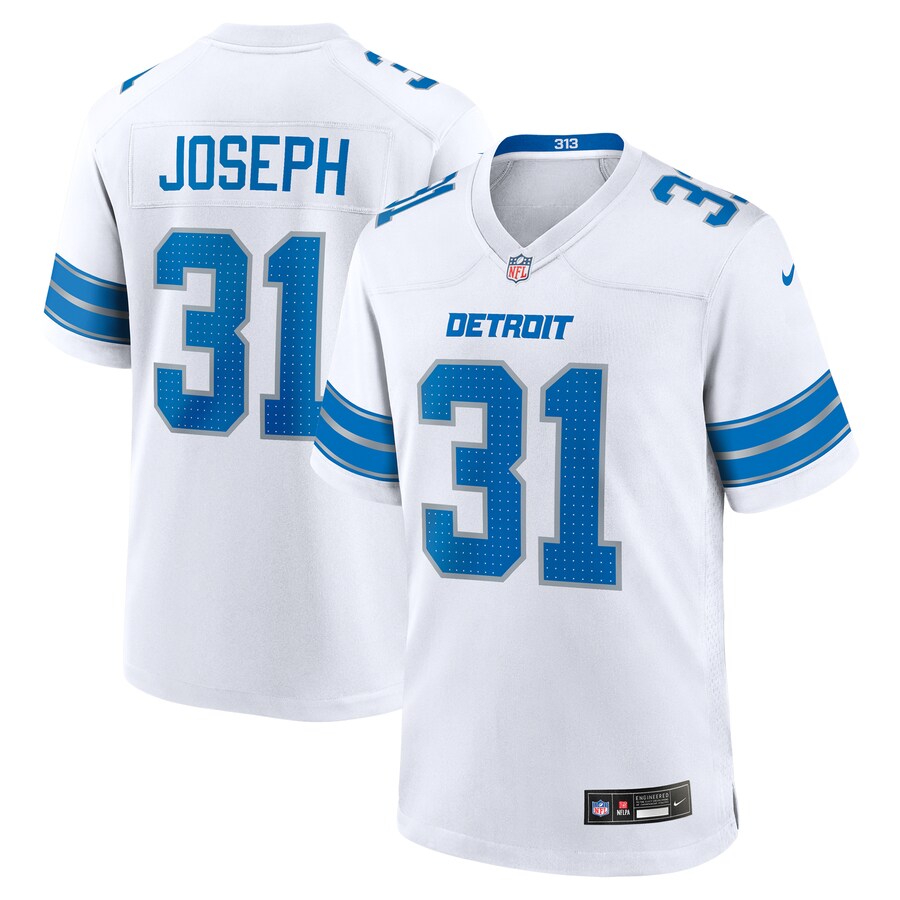 Men's Detroit Lions Kerby Joseph Nike White Game Jersey - Puhuasuan