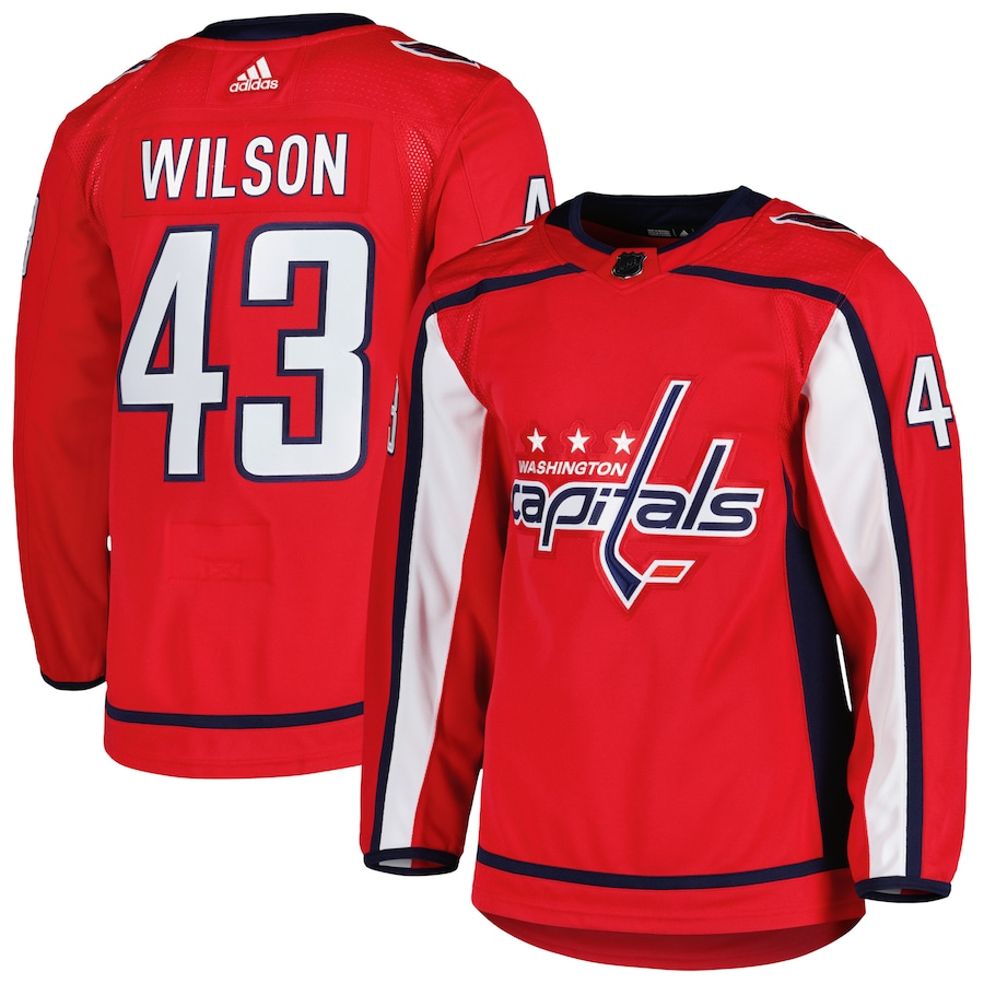 Men's Washington Capitals Tom Wilson adidas Red Home Primegreen Authentic Player Jersey - Puhuasuan