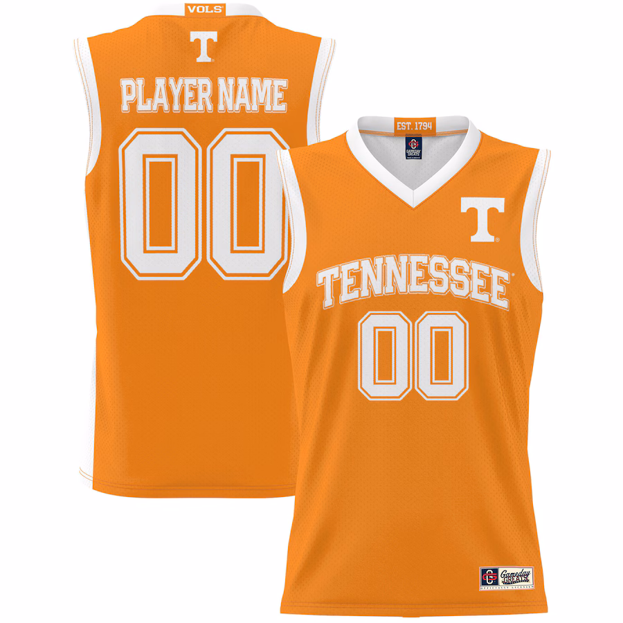 Tennessee Volunteers GameDay Greats Unisex  Lightweight NIL Pick-A-Player Basketball Jersey - Orange - Puhuasuan