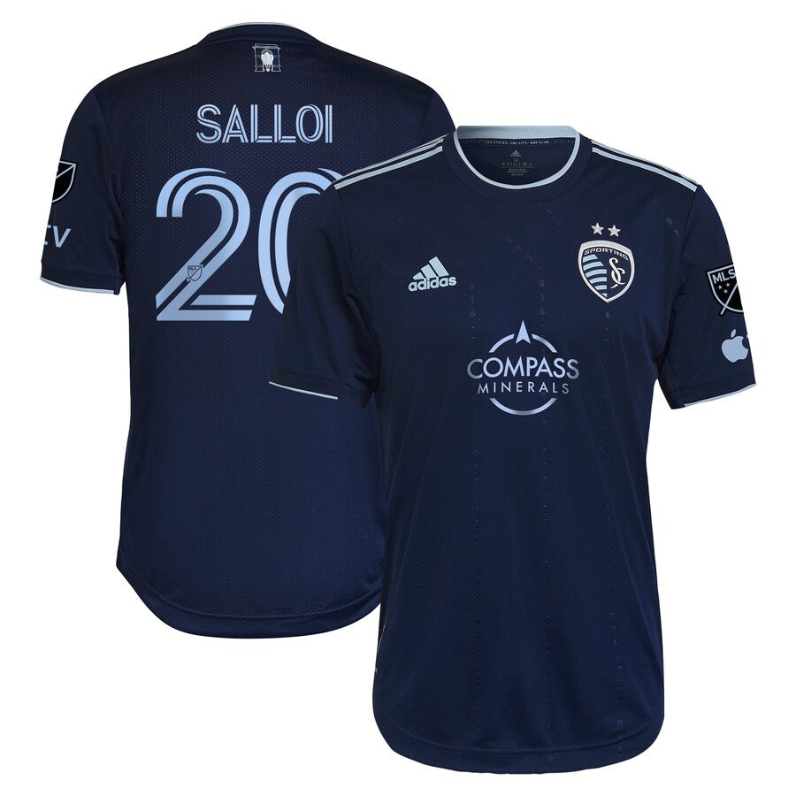 Men's Sporting Kansas City Daniel Salloi adidas Blue 2023 State Line 3.0 Authentic Player Jersey - Puhuasuan