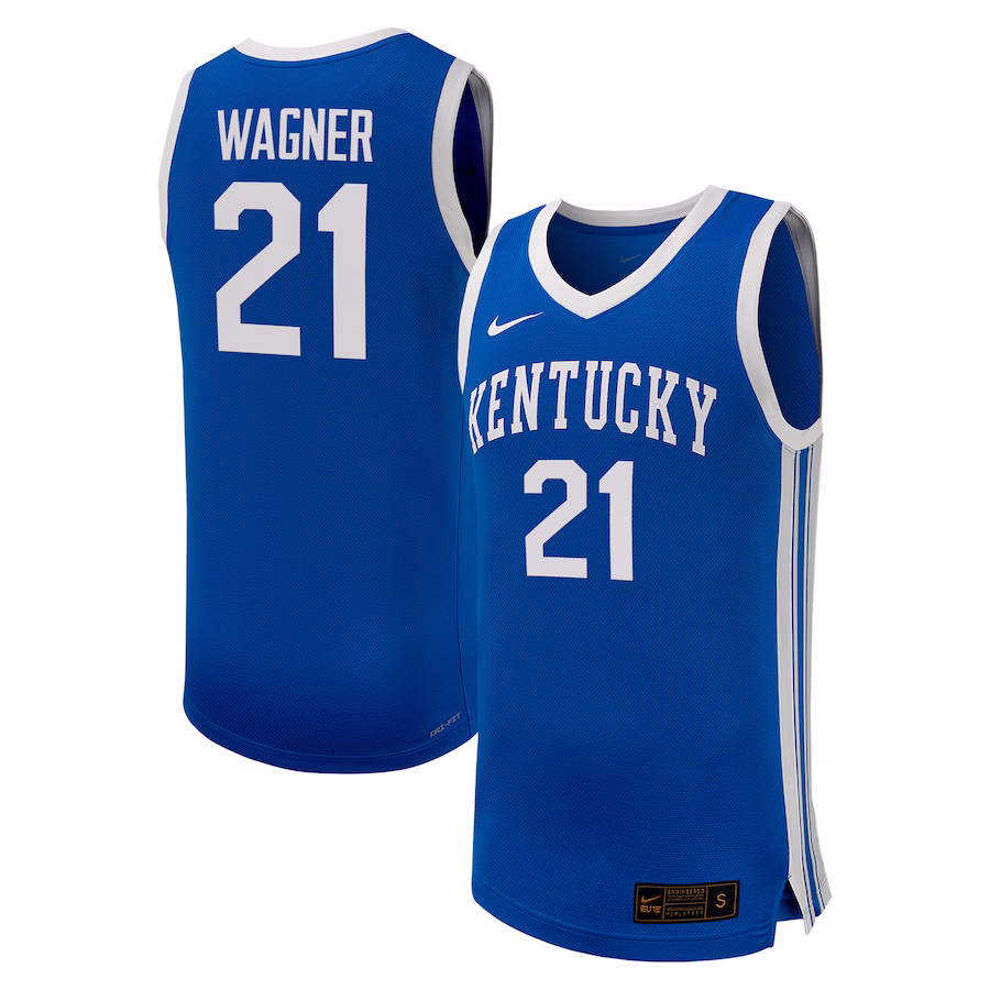 D.J. Wagner Kentucky Wildcats Nike NIL Basketball Replica Player Jersey - Royal - Puhuasuan