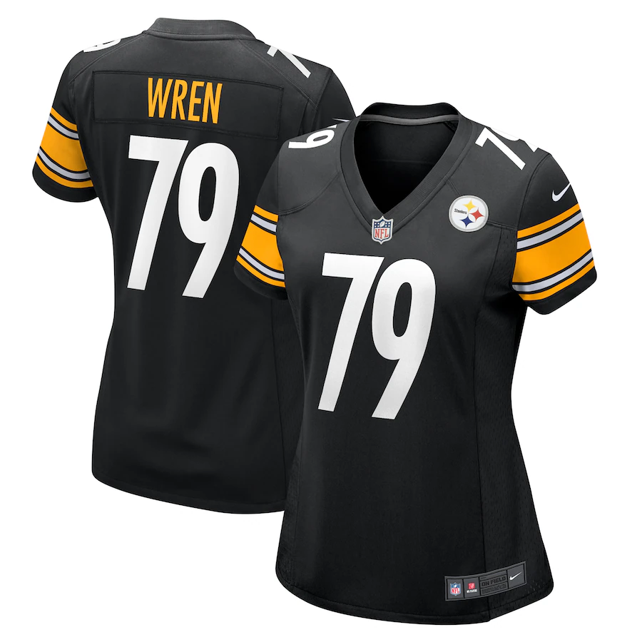 Women's Pittsburgh Steelers Renell Wren Nike  Black  Game Jersey - Puhuasuan