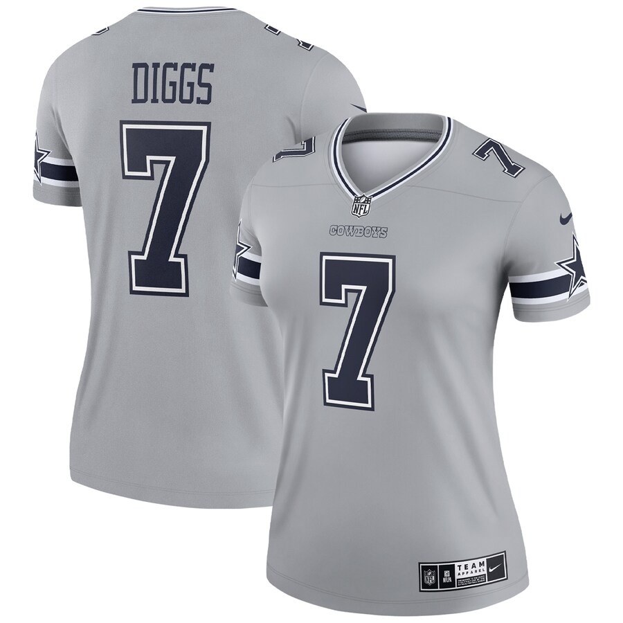 Women's Dallas Cowboys Trevon Diggs Nike Silver Inverted Legend Jersey - Puhuasuan