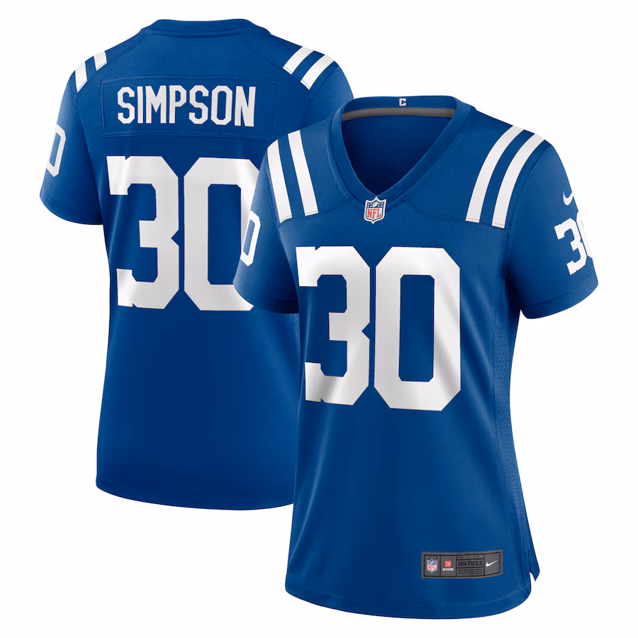 Women's Indianapolis Colts Jaylin Simpson Nike  Royal Game Jersey - Puhuasuan