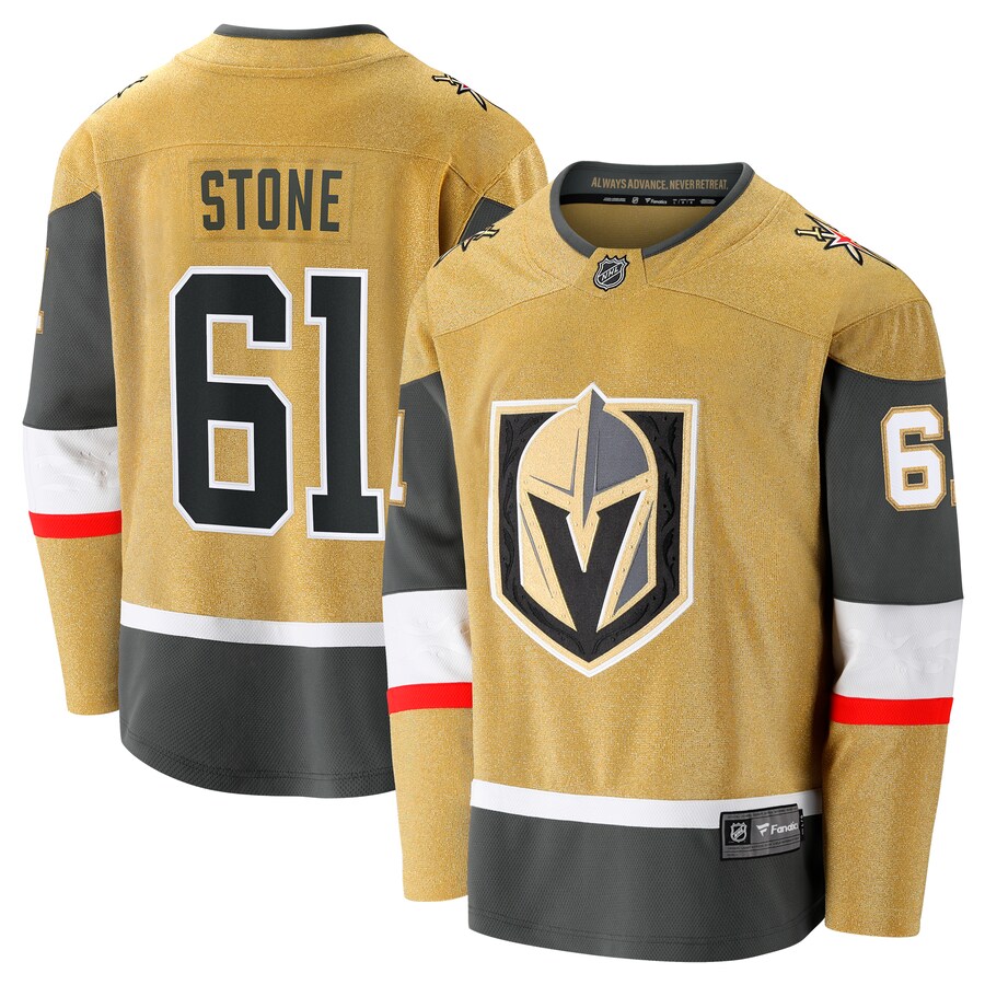 Men's Vegas Golden Knights Mark Stone Fanatics Branded Gold 2020/21 Home Premier Breakaway Player Jersey - Puhuasuan