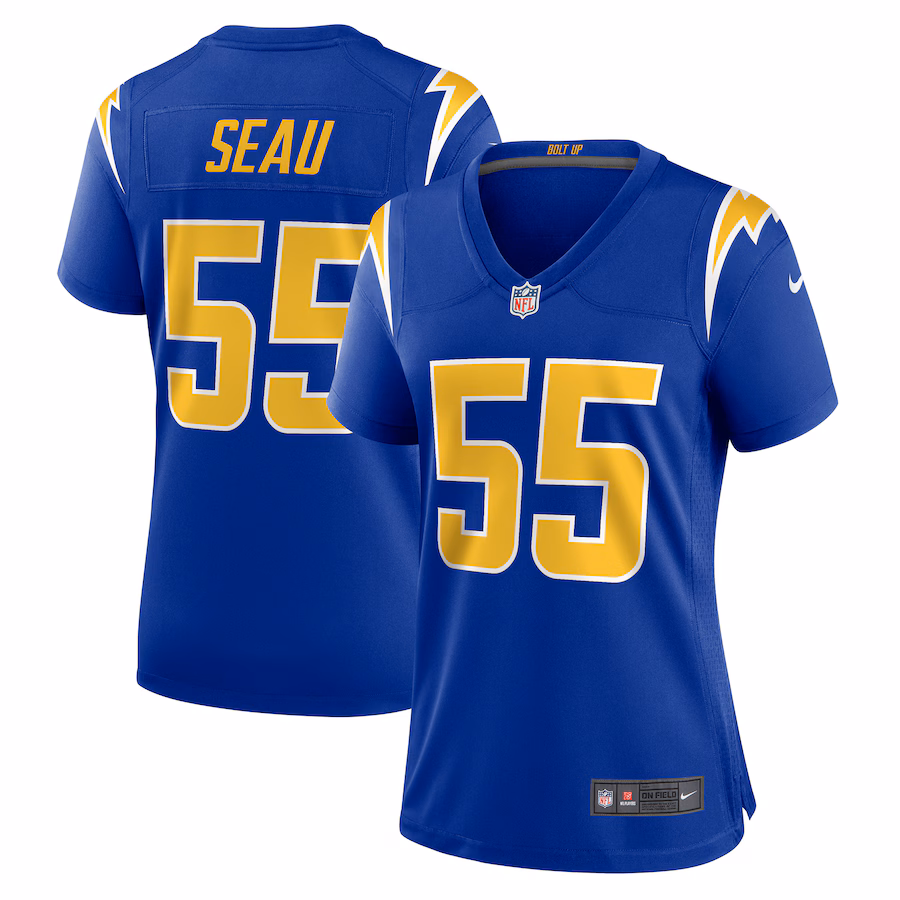Women's Los Angeles Chargers Junior Seau Nike Royal Retired Game Jersey - Puhuasuan