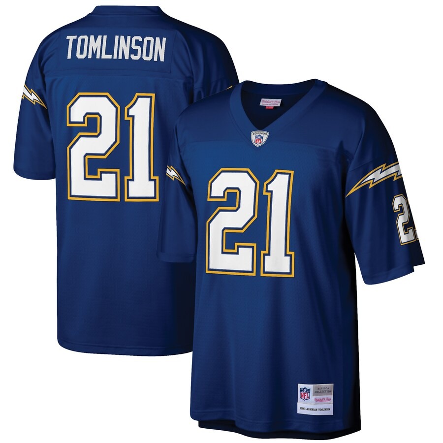 Men's San Diego Chargers LaDainian Tomlinson Mitchell & Ness Navy Retired Player Legacy Replica Jersey - Puhuasuan