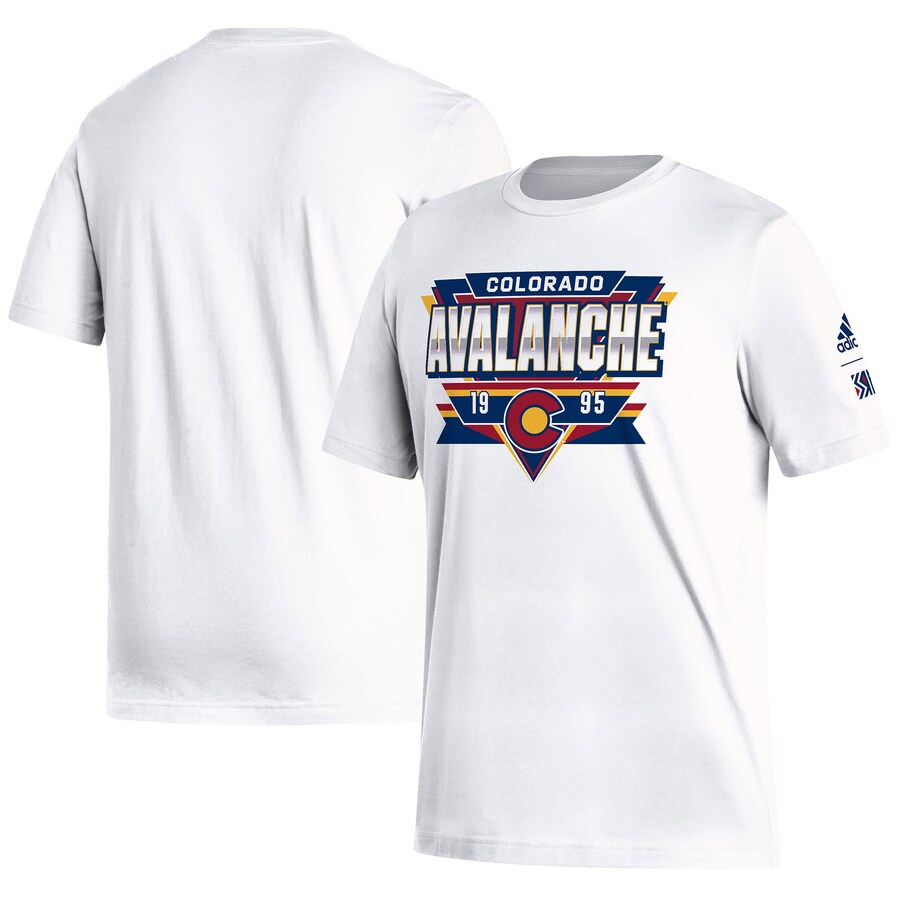 Men's Colorado Avalanche adidas White Reverse Retro 2.0 Fresh Playmaker T-Shirt - Puhuasuan
