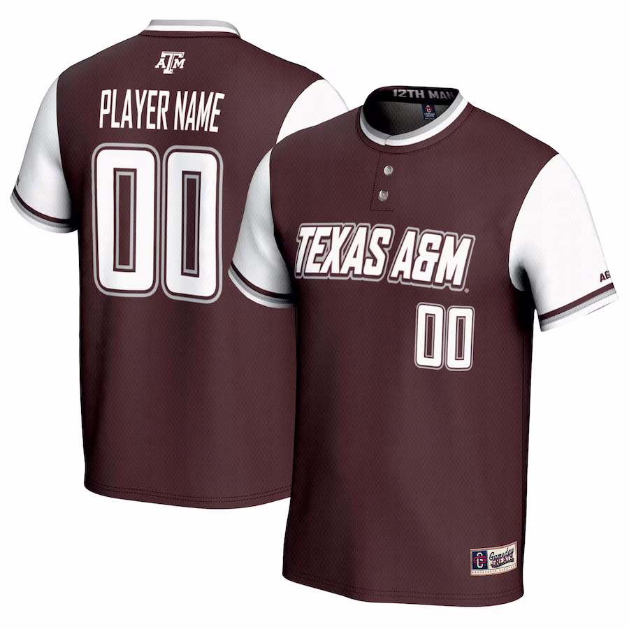 Texas A&M Aggies GameDay Greats Youth NIL Pick-A-Player Lightweight Softball Jersey - Maroon - Puhuasuan