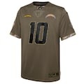 Men's Los Angeles Chargers #10 Justin Herbert 2022 Olive Salute To Service Limited Stitched Jersey - Puhuasuan
