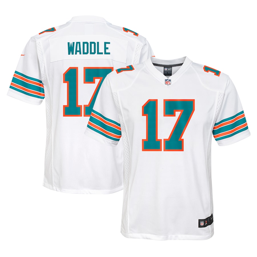 Youth Miami Dolphins Jaylen Waddle Nike White Alternate Player Game Jersey - Puhuasuan