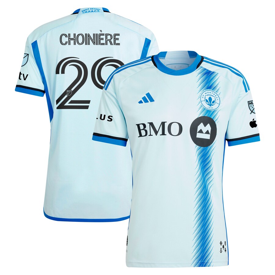Men's CF Montreal Mathieu Choinière adidas Light Blue 2024 La Main Authentic Player Jersey - Puhuasuan