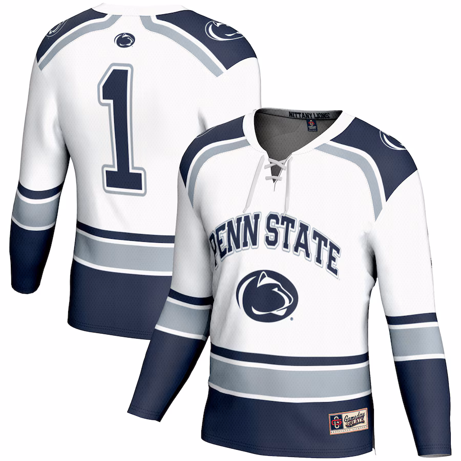 Youth GameDay Greats #1 White Penn State Nittany Lions Hockey Jersey - Puhuasuan