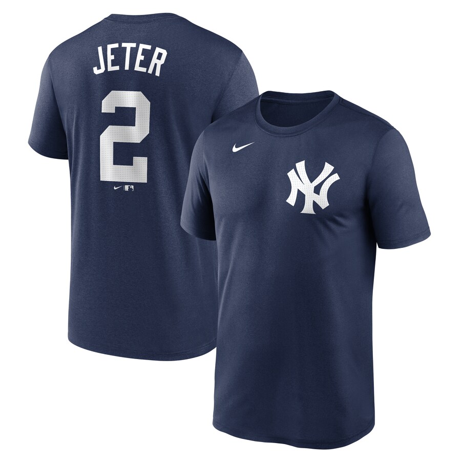 Men's New York Yankees Derek Jeter Nike Navy Legend Name & Number Performance T-Shirt - Puhuasuan