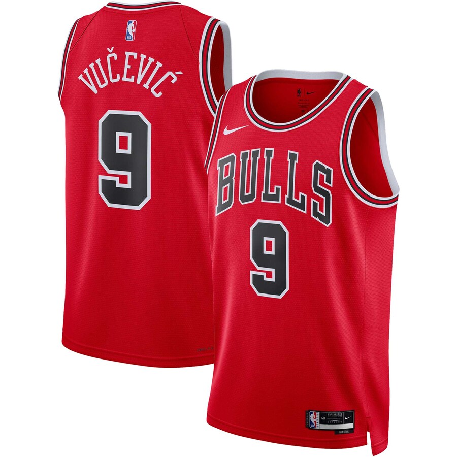 Unisex Chicago Bulls Nikola Vucevic Nike Red Swingman Jersey - Icon Edition - Puhuasuan
