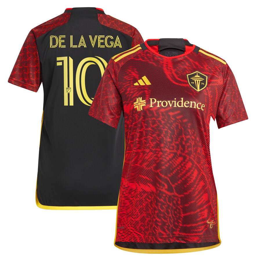Women's Seattle Sounders FC Pedro de la Vega adidas Red 2024 The Bruce Lee Kit Replica Player Jersey - Puhuasuan