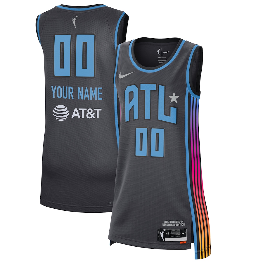 Unisex Atlanta Dream Nike Black 2021 Rebel Edition Victory Custom Jersey - Puhuasuan