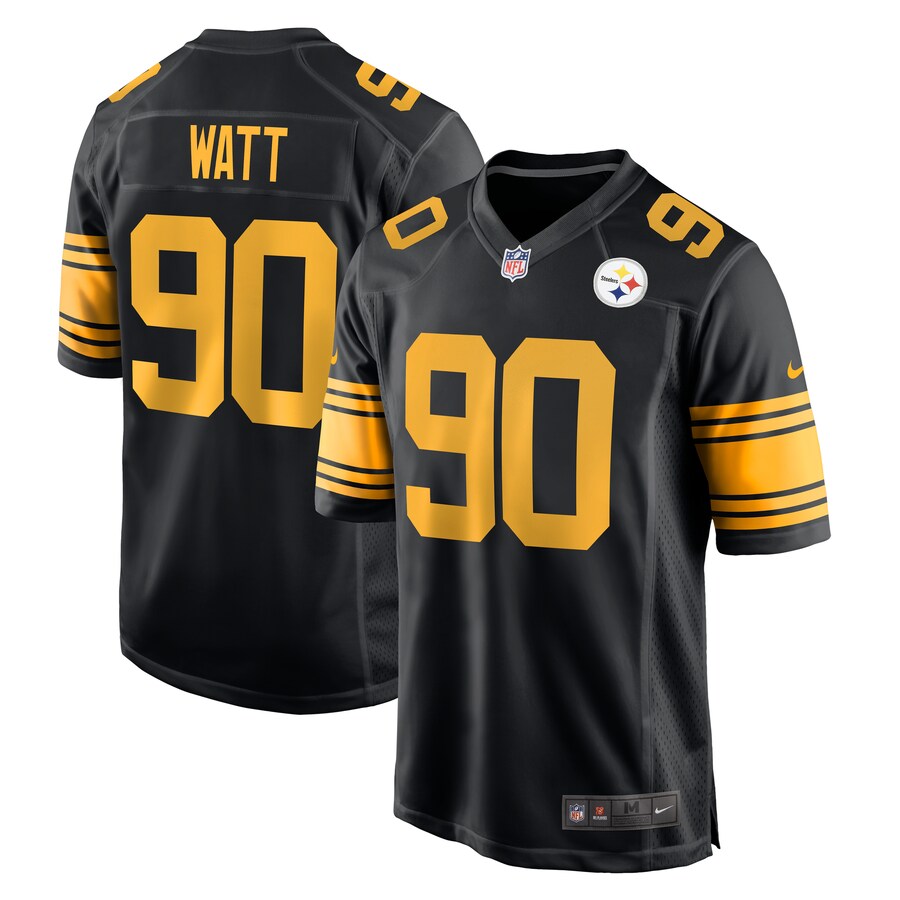 Men's Pittsburgh Steelers T.J. Watt Nike  Black Alternate Game Jersey - Puhuasuan