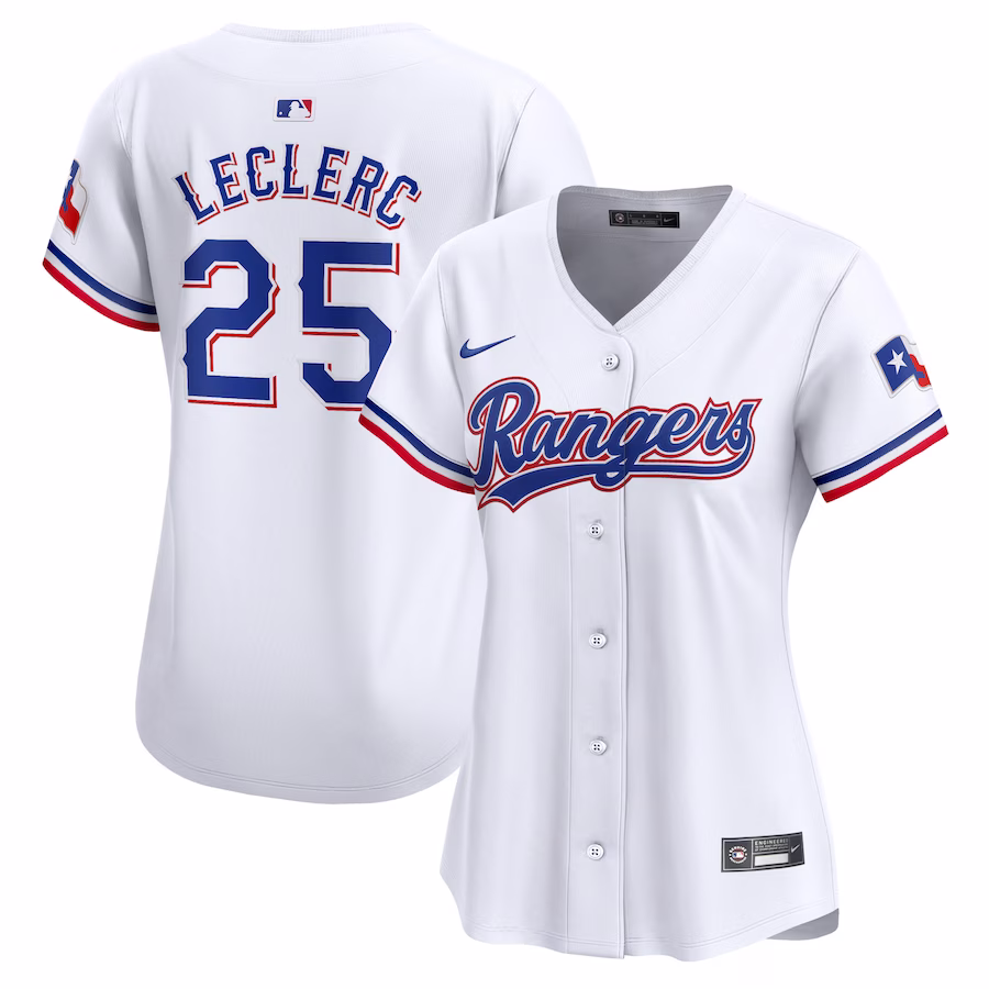 Women's Texas Rangers José Leclerc Nike White Home Limited Player Jersey - Puhuasuan