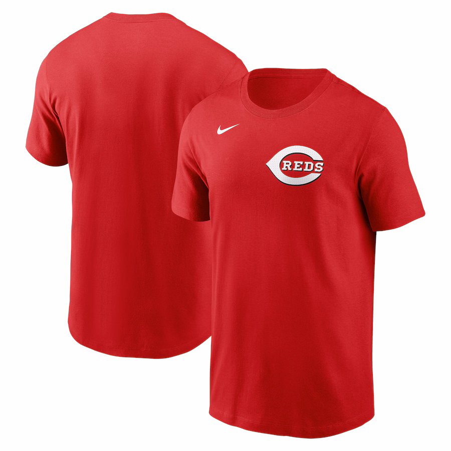 Men's Cincinnati Reds Nike Red Fuse Wordmark T-Shirt - Puhuasuan