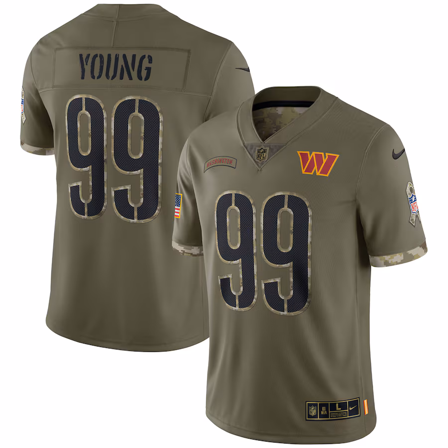 Men's Washington Commanders Nike Olive 2022 Salute To Service Limited Jersey - Puhuasuan