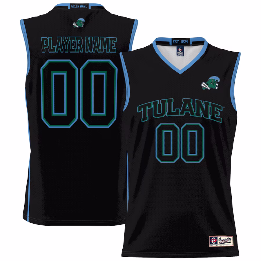 Tulane Green Wave GameDay Greats Youth NIL Pick-A-Player Lightweight Basketball Jersey - Black - Puhuasuan