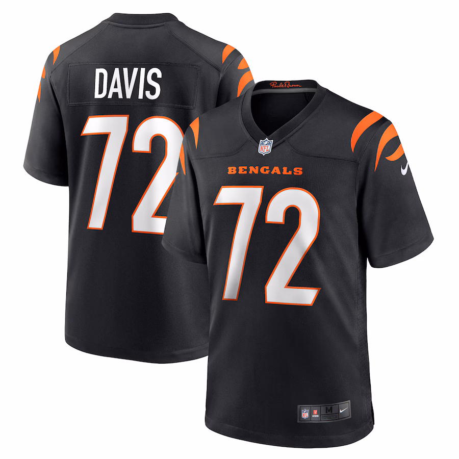 Men's Cincinnati Bengals Domenique Davis Nike Black Game Player Jersey - Puhuasuan