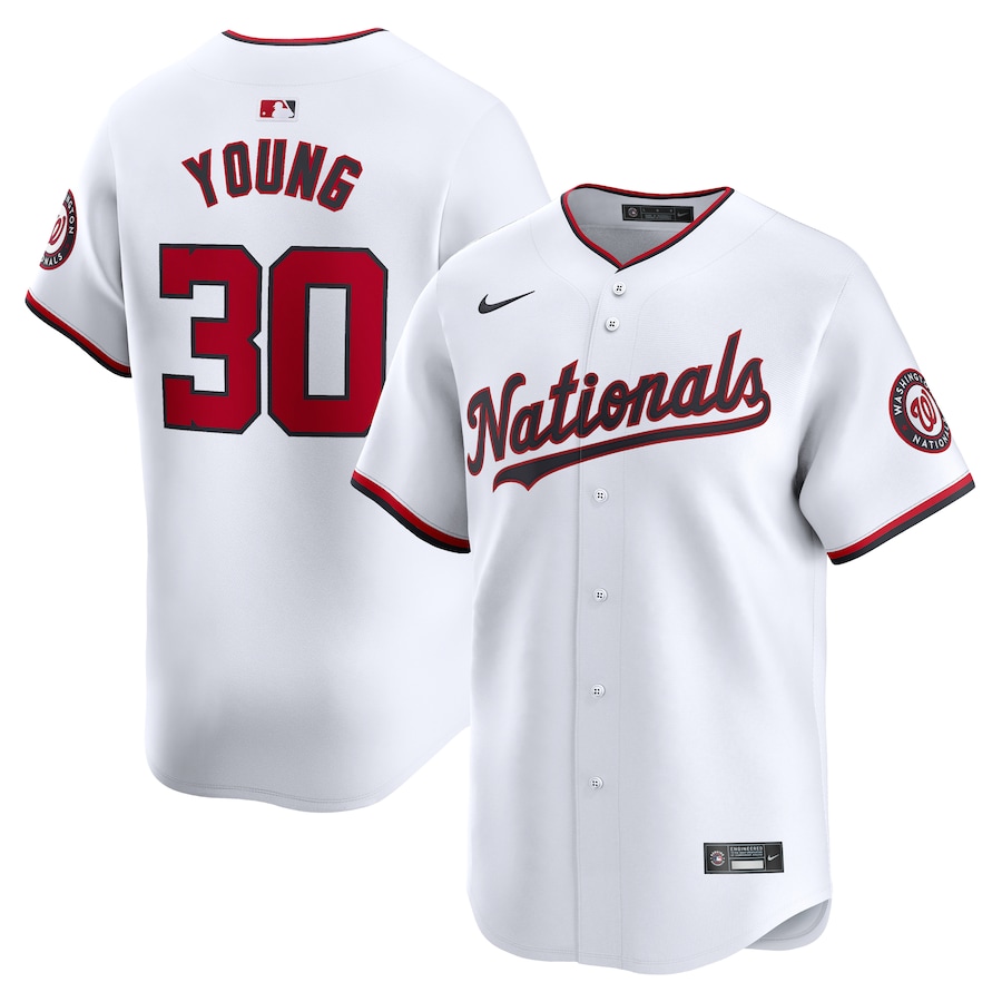 Men's Washington Nationals Jacob Young Nike White Home Limited Player Jersey - Puhuasuan