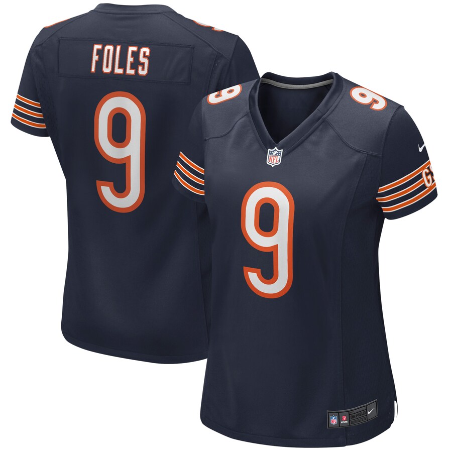 Women's Chicago Bears Nick Foles Nike Navy Game Jersey - Puhuasuan