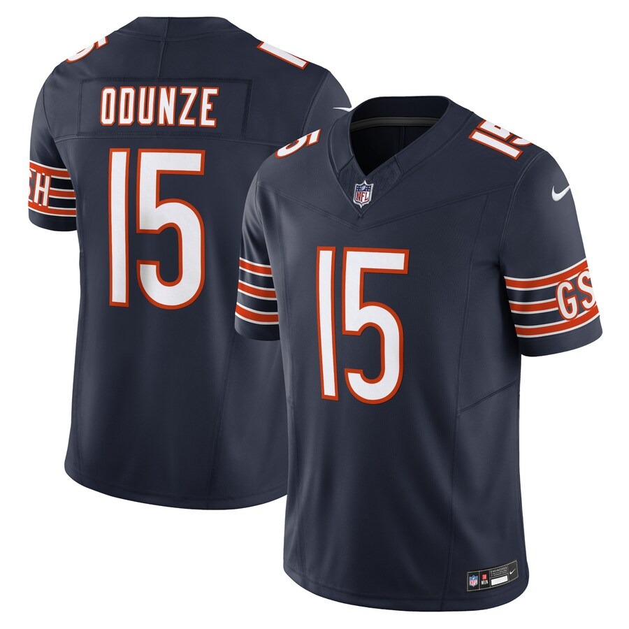Men's Chicago Bears Rome Odunze Nike Navy Vapor F.U.S.E. Limited Jersey - Puhuasuan