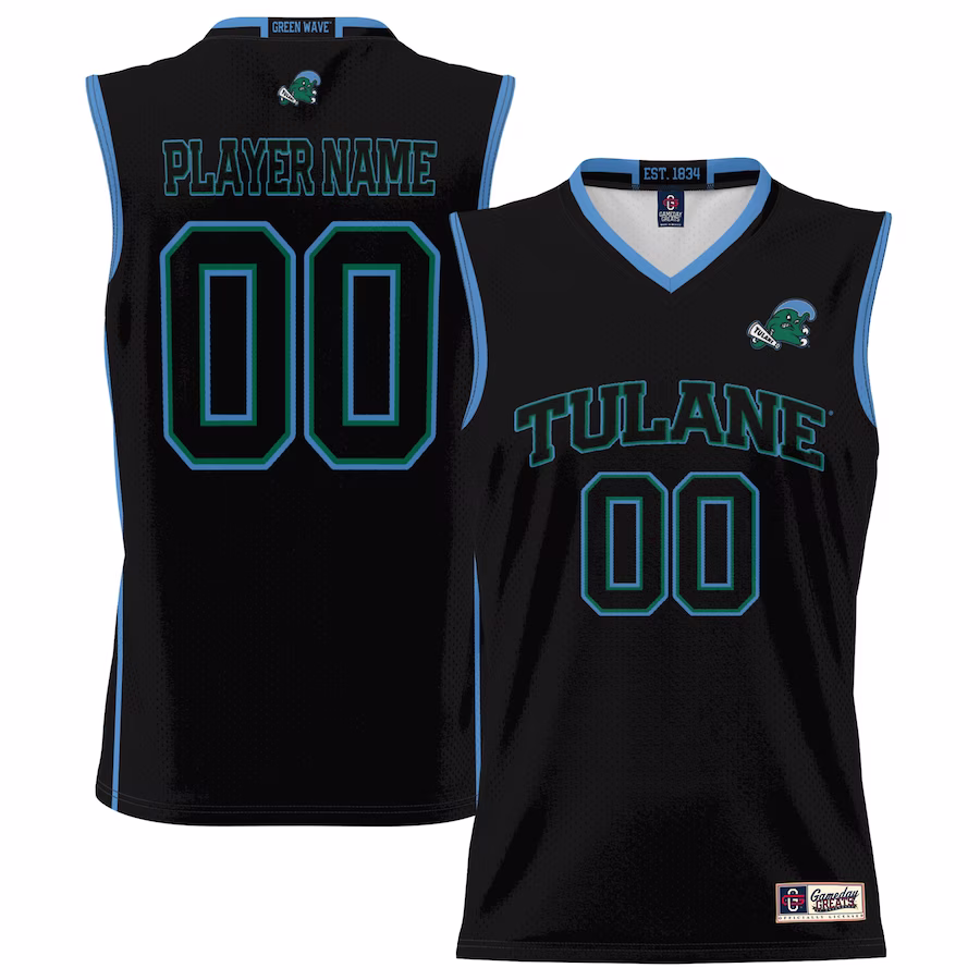 Tulane Green Wave GameDay Greats Youth NIL Pick-A-Player Lightweight Basketball Jersey - Black - Puhuasuan