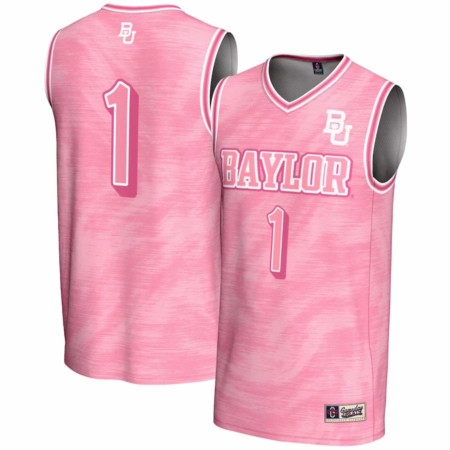 #1 Baylor Bears GameDay Greats Youth Lightweight Basketball Fashion Jersey - Pink - Puhuasuan