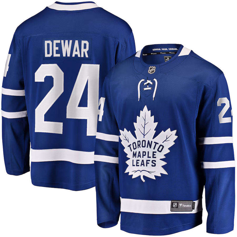 Men's Toronto Maple Leafs Connor Dewar Fanatics Blue Home Premier Breakaway Player Jersey - Puhuasuan