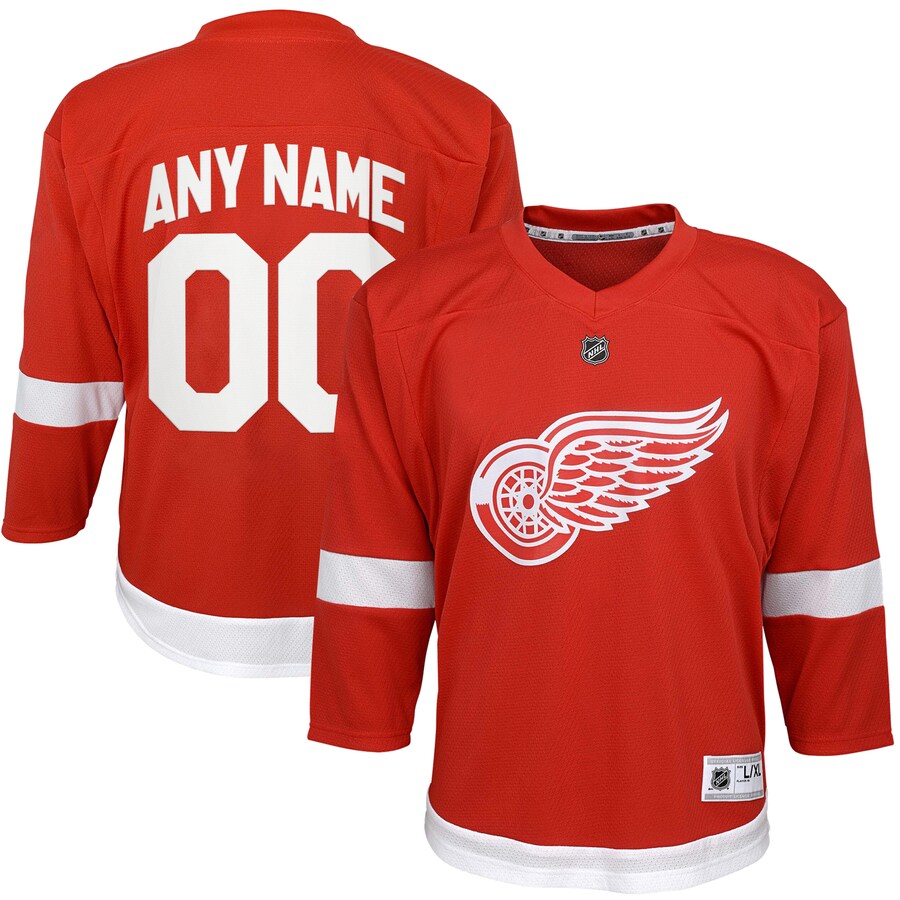 Youth Detroit Red Wings Red Home Replica Custom Jersey - Puhuasuan