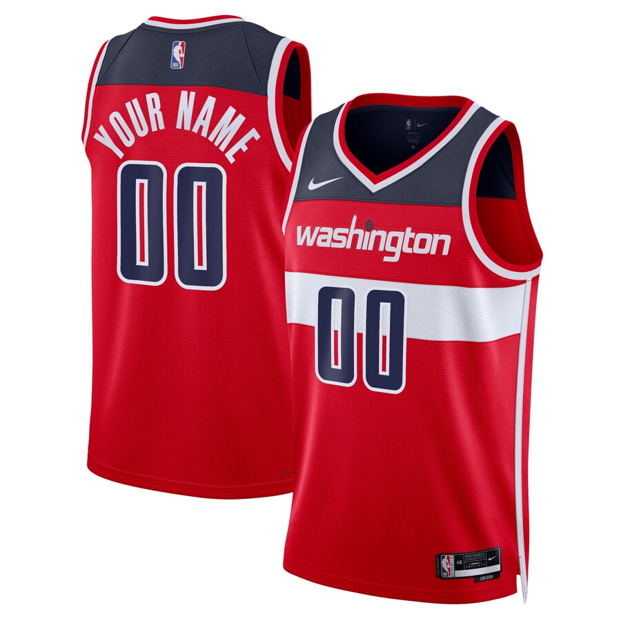 Unisex Washington Wizards Nike Red Swingman Custom Jersey - Icon Edition - Puhuasuan