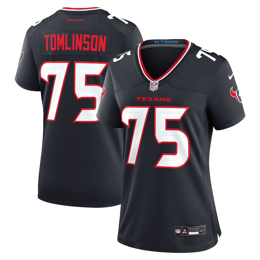 Women's Houston Texans Laken Tomlinson Nike Navy Team Game Jersey - Puhuasuan