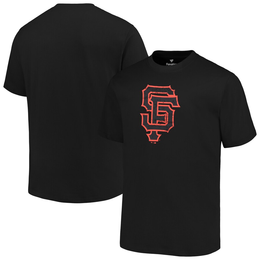 Men's San Francisco Giants Profile Black Big & Tall Primary Logo T-Shirt - Puhuasuan