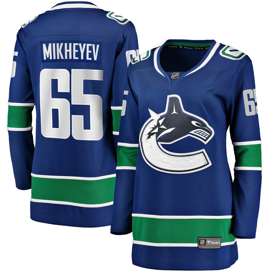 Women's Vancouver Canucks Ilya Mikheyev Fanatics Branded Blue Home Breakaway Player Jersey - Puhuasuan